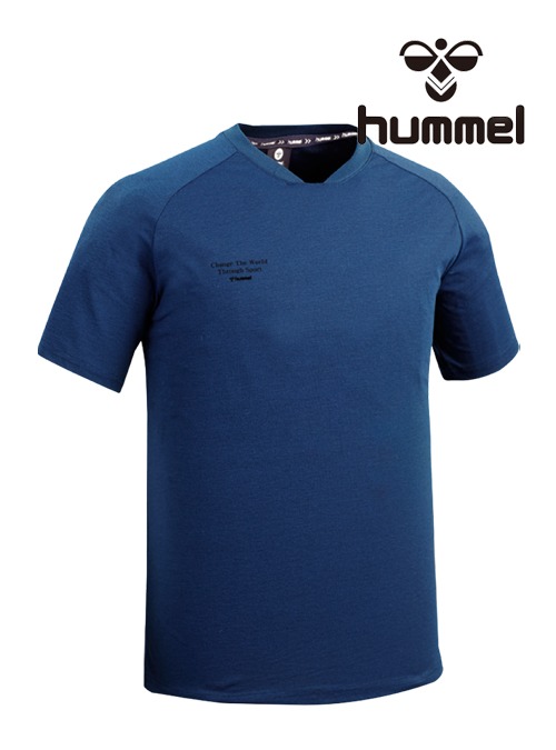 2024 S/S 험멜 기능성 라운드 반팔 티셔츠 HM-741 (D.blue)