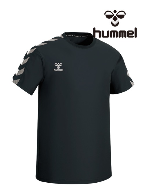 2024 S/S 험멜 기능성 라운드 반팔 티셔츠 HM-739 (Black)