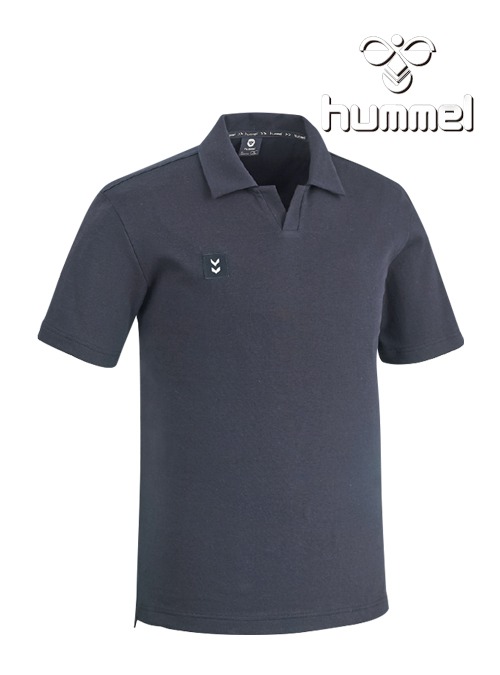 2022 S/S 험멜 노버튼 카라 티셔츠 HM-455 (Black)