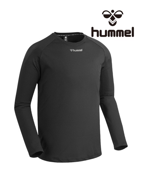 2023 F/W 험멜 특양면 라운드 티셔츠 HM-30301 (Black)